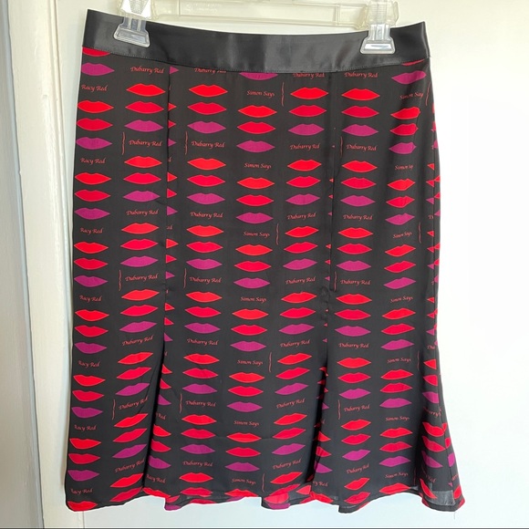 L'Wren Scott at Banana Republic Dresses & Skirts - L’Wren Scott x BR lip print skirt
